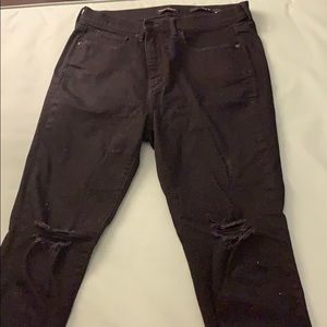 Skinny black ripped jeans from Banana Republic!
